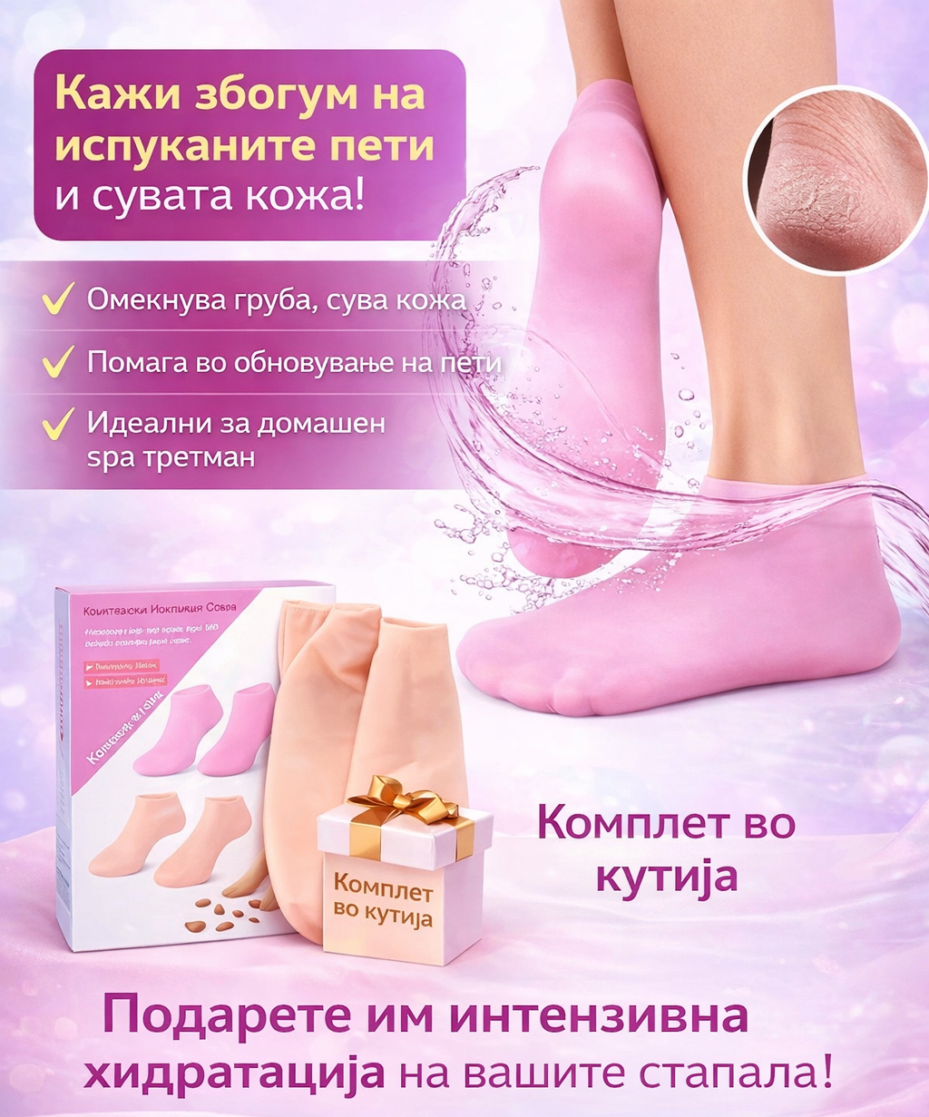 Силиконски Чорапи Jelly – Интензивна Хидратација за Стапала