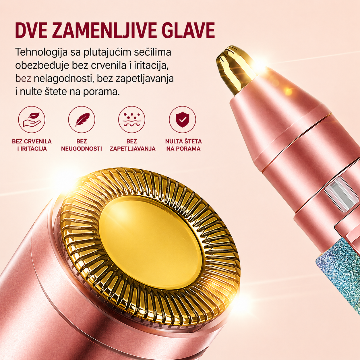 2 u 1 električni trimer za obrve i lice