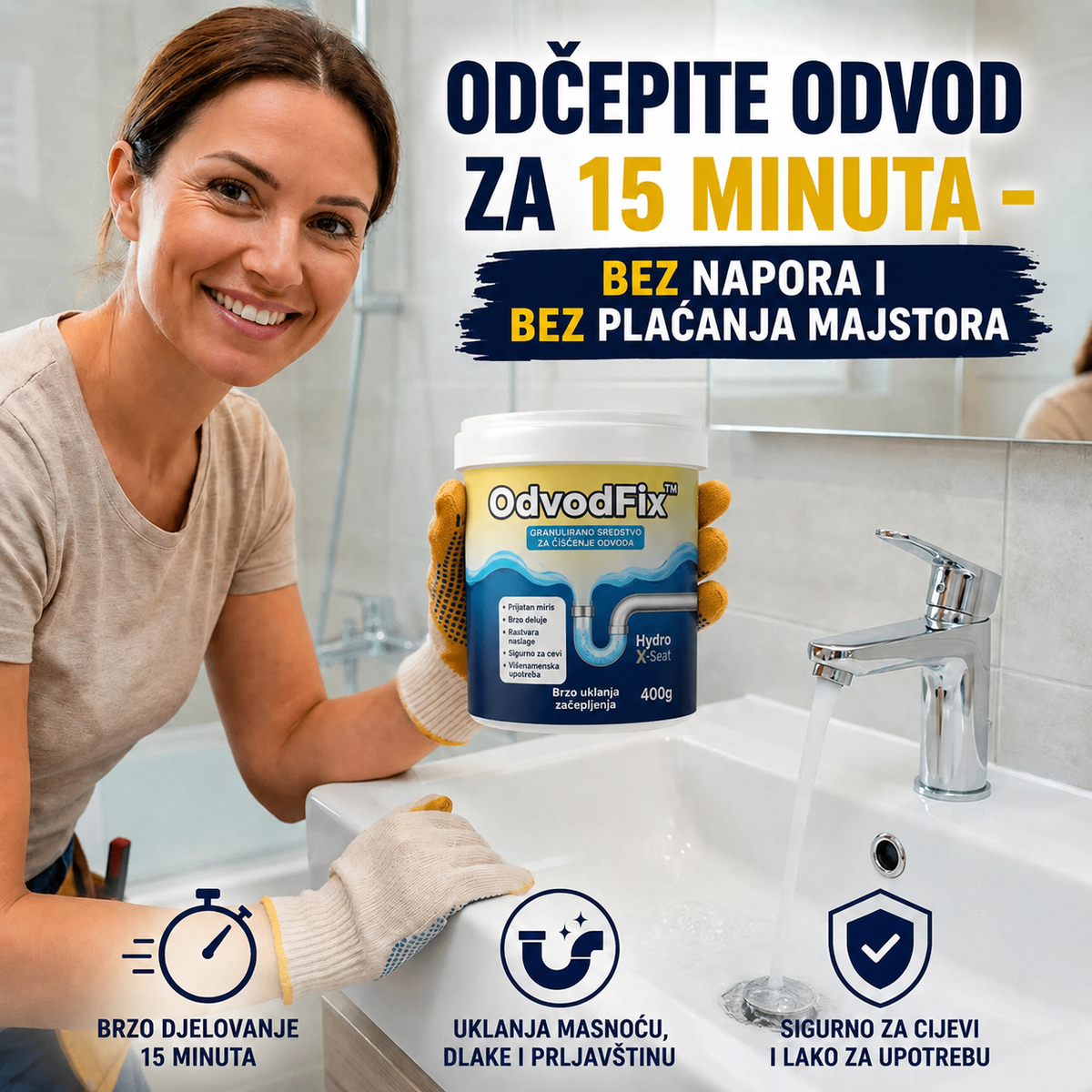 OdvodFix™ – La potente solución para desatascar desagües
