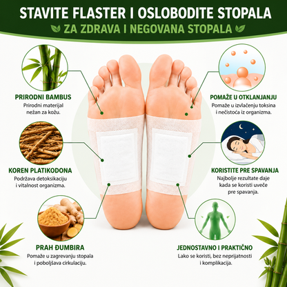 KINOKI flasteri za stopala za opuštanje i osveženje (10 komada)