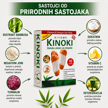 KINOKI flasteri za stopala za opuštanje i osveženje (10 komada)