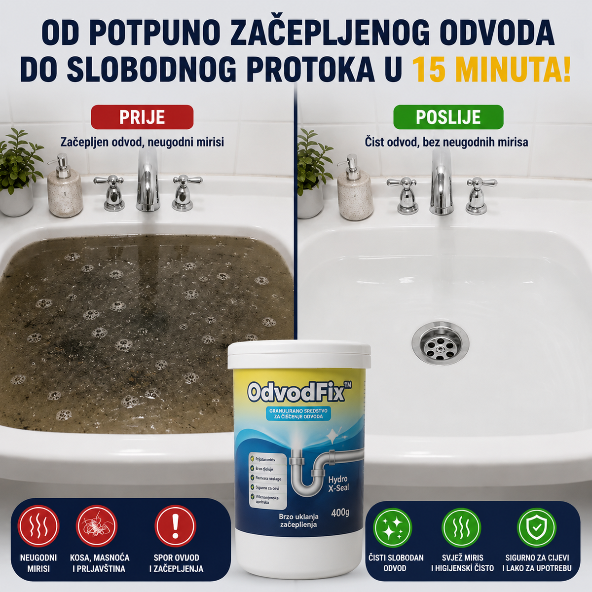 OdvodFix™ – La potente solución para desatascar desagües