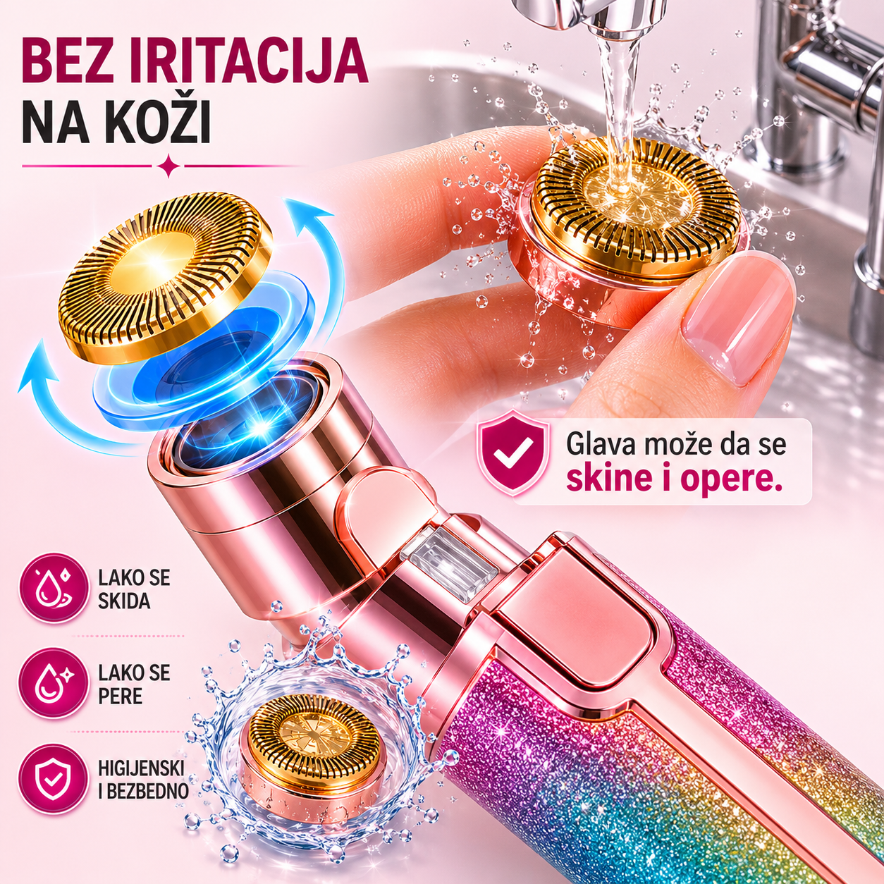 2 u 1 električni trimer za obrve i lice