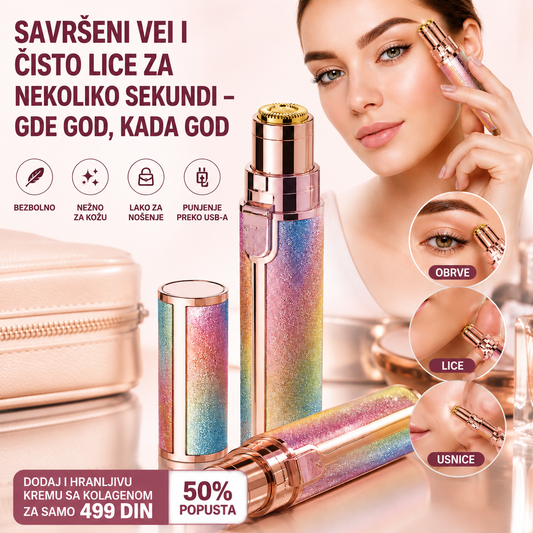 2 u 1 električni trimer za obrve i lice